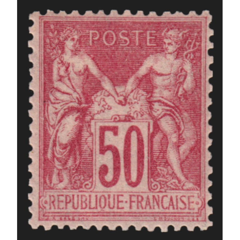 n°104, Sage 50c rose, (N sous B), neuf ** sans charnière - TB n°104, Sage 50c rose, (N sous B), neuf ** sans charnière - TB