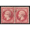 n°24, paire, Napoléon 80c rose, oblitéré losange Gros Chiffres - B/TB