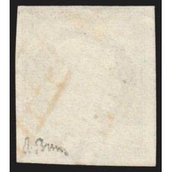 n°3a, Cérès 1849, 20c noir sur blanc, oblitéré grille, signé A.BRUN - TB