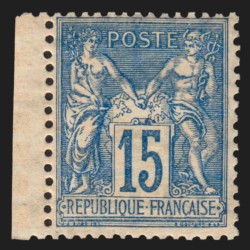 n°101, variété "impression recto-verso", bord de feuille, neuf ** - TB