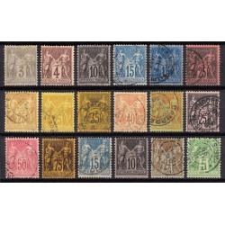 France 1876/1890 - Très belle collection de type Sage COTE 675€ - TB 1er choix