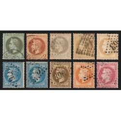 n°25/32, Napoléon III Empire Lauré 1868, série complète - TB 1er choix