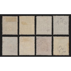 n°74/82 (sauf n°76), Sage 1876, série complète Type II, oblitérés, avec défauts