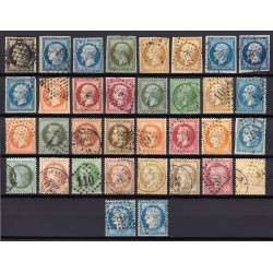 France 1849/1875 Superbe collection timbres Napoléon Cérès 1er choix COTE 890€