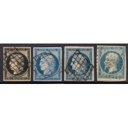 France 1849/1875 Superbe collection timbres Napoléon Cérès, 1er choix COTE 885€
