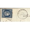 n°4, Cérès 25c bleu, oblitéré IVRY-SUR-SEINE sur lettre pour Verdun - TB