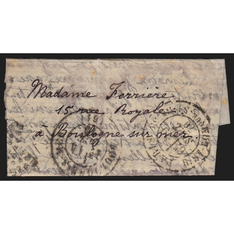 Ballon monté "L'Armand Barbès" 29/SEPT./1870 lettre pour Boulogne-sur-Mer - TB Ballon monté "L'Armand Barbès" 29/SEPT./1870 lettre pour Boulogne-sur-Mer - TB