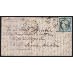 Ballon monté "Le Franklin" 24/NOV./1870 lettre pour Boulogne-sur-Mer - TB