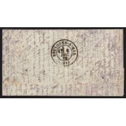 Ballon monté "Le Franklin" 24/NOV./1870 lettre pour Boulogne-sur-Mer - TB
