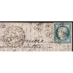 Ballon monté "Le Franklin" 24/NOV./1870 lettre pour Boulogne-sur-Mer - TB