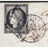 n°3a, Cérès 20c noir s/blanc obl IVRY-SUR-SEINE pour Saint-Ay, cursive au verso