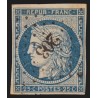 n°4, Cérès 25c bleu-clair, oblitéré PC 203 AUZANCES Creuse, indice 7 - B/TB