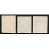 n°3, Cérès 1849, 20c noir en 3 nuances de couleurs différentes - TB