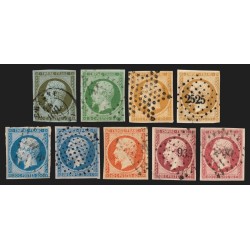 n°11/17B, Napoléon III Empire non-dentelé, série complète - TB D'ASPECT