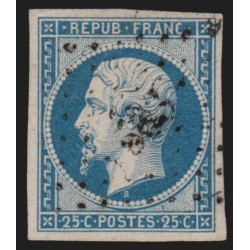 n°10, Présidence 1852, 25c bleu, oblitéré - TB