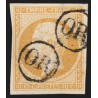 n°13A, 10c bistre, Type I, oblitéré OR dans un cercle - TB D'ASPECT