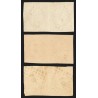 n°13A x3 nuances de couleurs, en paires, Napoléon 10c bistre, Type I - B/TB