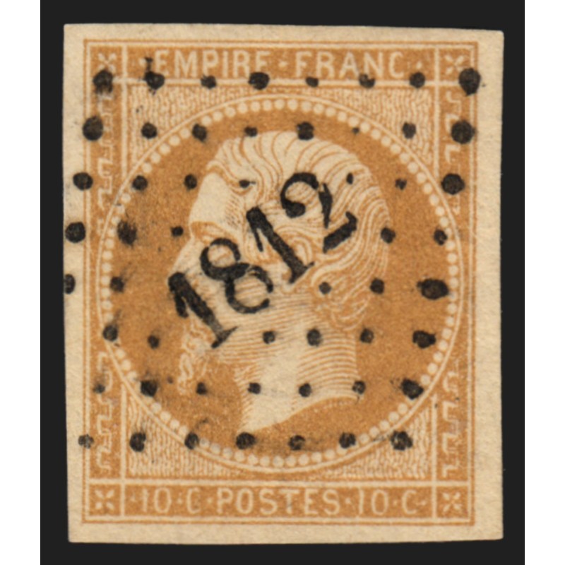 n°13B, Napoléon 10c brun-clair, Type II, oblitéré PC 1812 LUXEUIL - SUPERBE n°13B, Napoléon 10c brun-clair, Type II, oblitéré PC 1812 LUXEUIL - SUPERBE