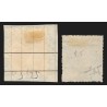 n°14A, piquage Susse + percé en ligne, 20c bleu, oblitérés - B/TB