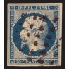 n°14A, Napoléon non-dentelé, 20c bleu, oblitéré GROS POINTS - TB D'ASPECT