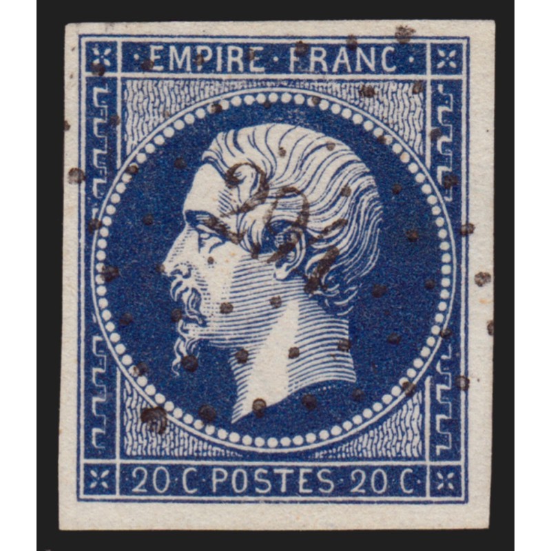 n°14Ab, 20c BLEU-NOIR, oblitéré PC 294 BAYON Meurthe - TTB n°14Ab, 20c BLEU-NOIR, oblitéré PC 294 BAYON Meurthe - TTB