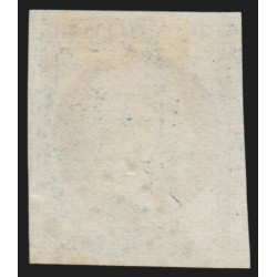 n°14Ab, Napoléon non-dentelé, 20c BLEU-NOIR, oblitéré - TB