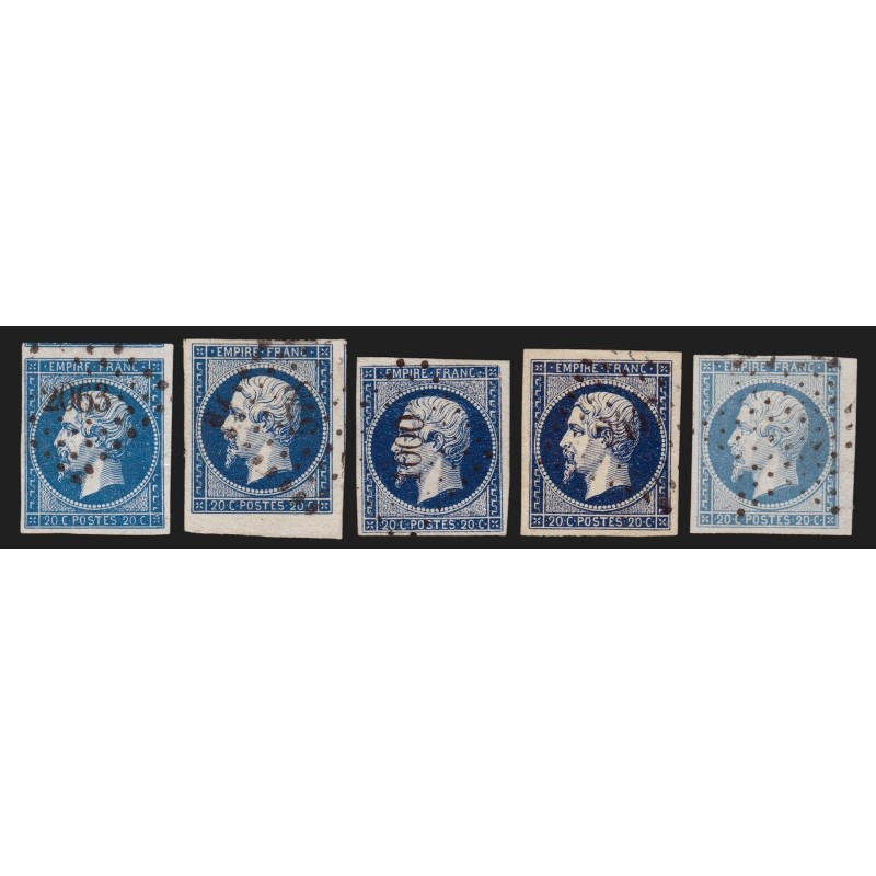 n°14A, 20c bleu, Type I, joli nuancier de couleurs - TB D'ASPECT n°14A, 20c bleu, Type I, joli nuancier de couleurs - TB D'ASPECT