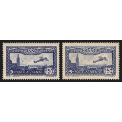 Poste Aérienne n°6/6a, les 2 nuances, neufs ** sans charnière - B/TB
