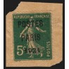 Préoblitérés n°26, Semeuse camée 5c vert papier GC POSTES PARIS 1921 - TB