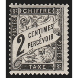 Timbres-Taxe n°11, Duval 2c noir, neuf * légère trace de charnière - TB