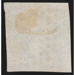 n°14B, bord de feuille, 20c bleu, Type II, oblitéré - SUPERBE
