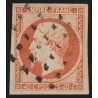 n°16, Napoléon non-dentelé, 40c orange, oblitéré Gros Points - TB