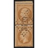 n°21 paire, Napoléon 10c bistre, oblitéré GC 3429 SOMBERNON Côte d'Or - SUPERBE