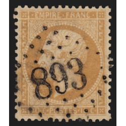 n°21, Napoléon 10c bistre, oblitéré GC 893 LA CHAPELLE-SAINT-LAURENT