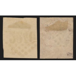 n°43A, en 2 nuances, Cérès Bordeaux, 10c bistre, oblitérés - TB D'ASPECT