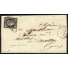 n°3, Cérès 20c noir, oblitéré ETAMPES 1849 lettre pour Avallon + cursive - TB