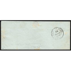 n°3, Cérès 20c noir, oblitéré Laon 23 JANVIER 1849 lettre pour La Ferté Milon