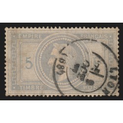 n°33A, 5 et F en bleu, Lauré 5fr gris-violet, signé SCHELLER + certificat