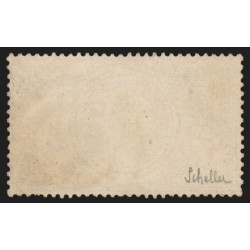 n°33A, 5 et F en bleu, Lauré 5fr gris-violet, signé SCHELLER + certificat