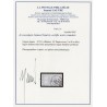 n°33A, 5 et F en bleu, Lauré 5fr gris-violet, signé SCHELLER + certificat