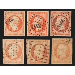 n°16, joli nuancier de couleurs, Napoléon non-dentelé 40c orange - TB D'ASPECT