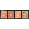 n°16, en 4 nuances de couleurs, Napoléon non-dentelé 40c orange - TB