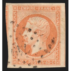 n°16, 40c orange-pâle, oblitéré PC 749 CHARLEVILLE Ardennes - SUPERBE