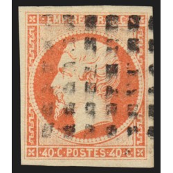 n°16, 40c orange, oblitéré GROS POINTS, signé MIRO - TB