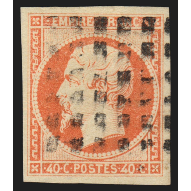 n°16, 40c orange, oblitéré GROS POINTS, signé MIRO - TB