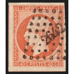 n°16, 40c orange, oblitéré PC 2642 Reims - TTB