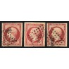 n°17A/17Ab/17Al, 80c carmin + carmin-rose + carmin-foncé - TB D'ASPECT
