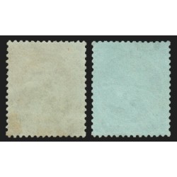 n°19/19a, les 2 nuances, Napoléon 1c vert-olive + vert-bronze, oblitérés - TB