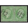 n°20 paire, 5c vert, oblitéré GC 412 BEDARIEUX Hérault - SUPERBE