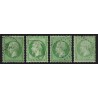n°20, en 4 nuances de couleurs, Napoléon 5c vert, oblitérés - TB